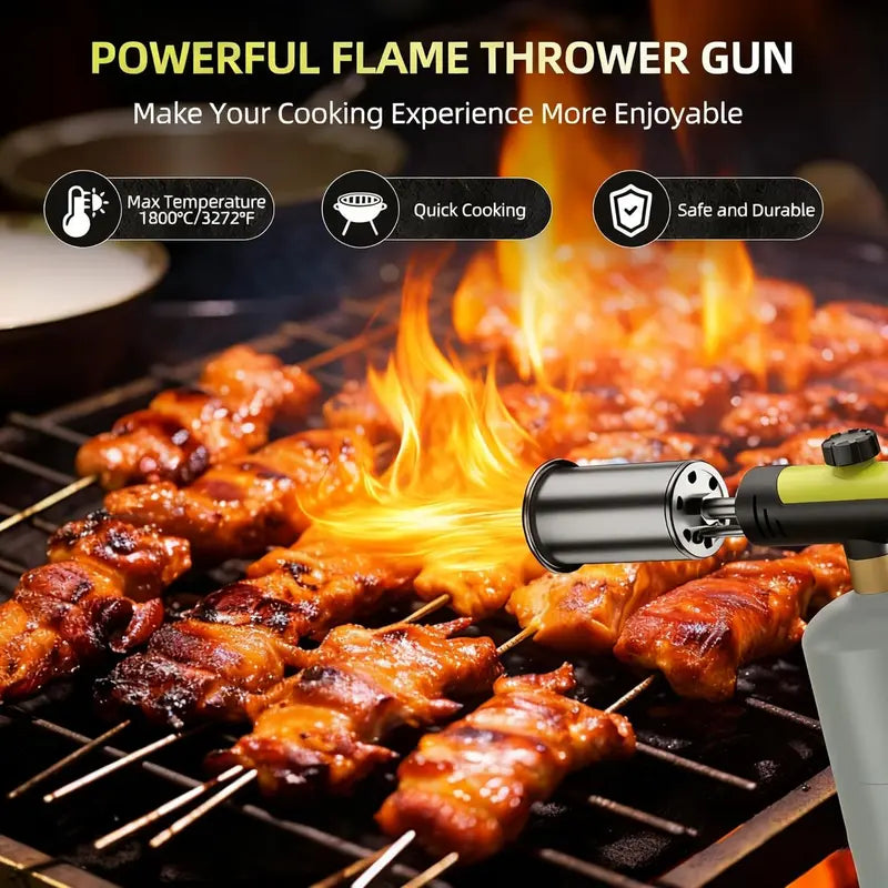 SEESE Propane Blow Torch, Adjustable Flame with Safety Lock for Cooking & Outdoor Use