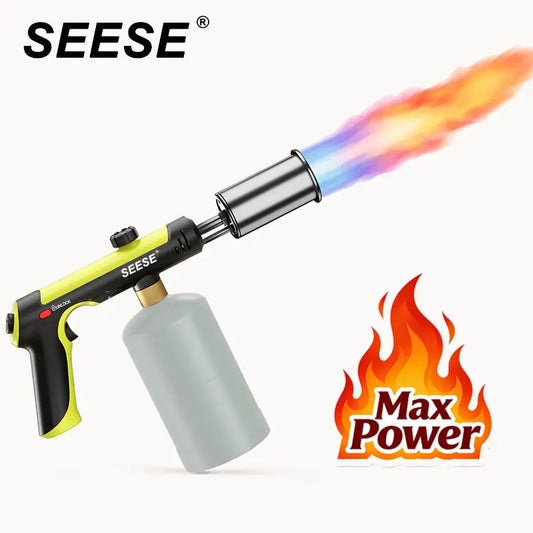 SEESE Propane Blow Torch, Adjustable Flame with Safety Lock for Cooking & Outdoor Use
