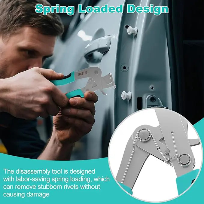 Heavy-Duty Auto Fastener Removal Pliers, Quick-Release Tool for Car Trim Clips