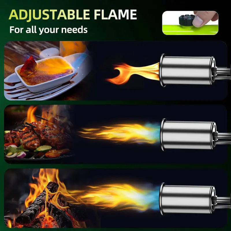 SEESE Propane Blow Torch, Adjustable Flame with Safety Lock for Cooking & Outdoor Use