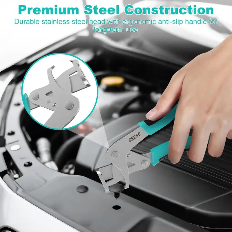 Heavy-Duty Auto Fastener Removal Pliers, Quick-Release Tool for Car Trim Clips