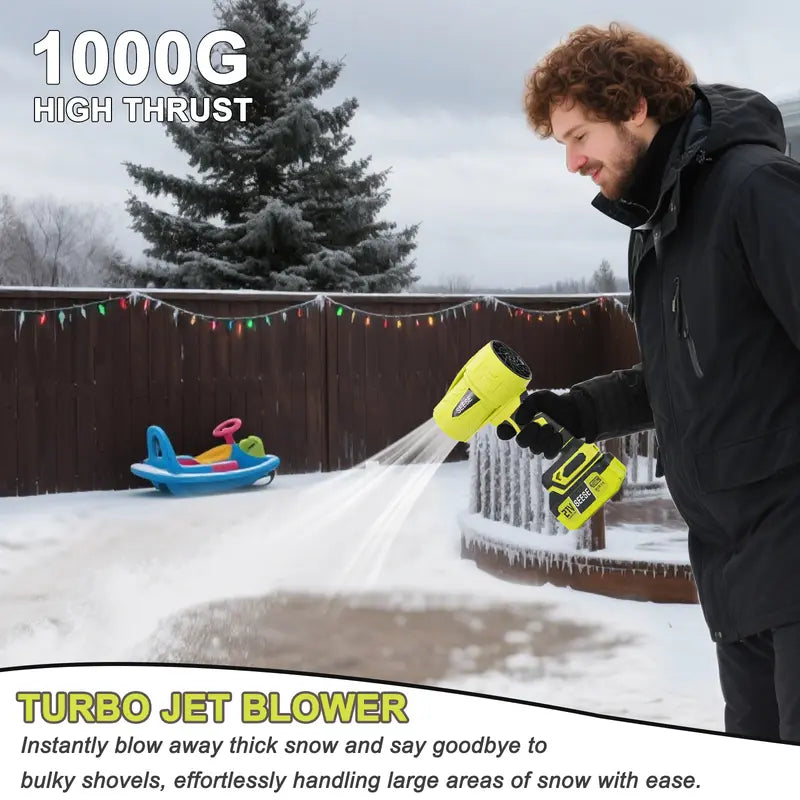 Cordless Handheld Leaf Blower, Air Duster for Car, Snow Removal & Outdoor Cleaning